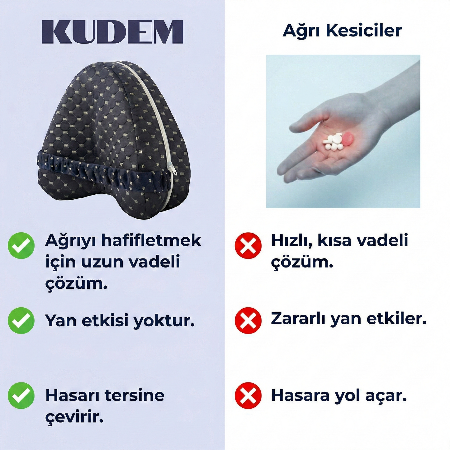 KUDEM™ ORTOPEDİK DESTEKLEYİCİ YASTIK